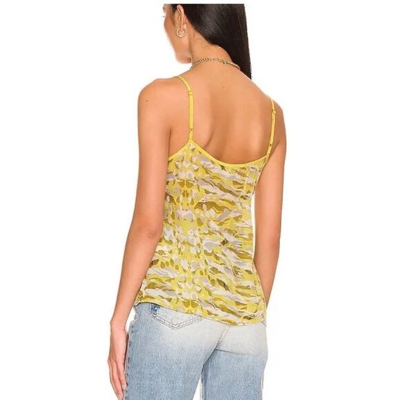ALLSAINTS Tami Oniyuri Spaghetti Strap Tank Top Yellow size 0 NWT $135 - Picture 4 of 7